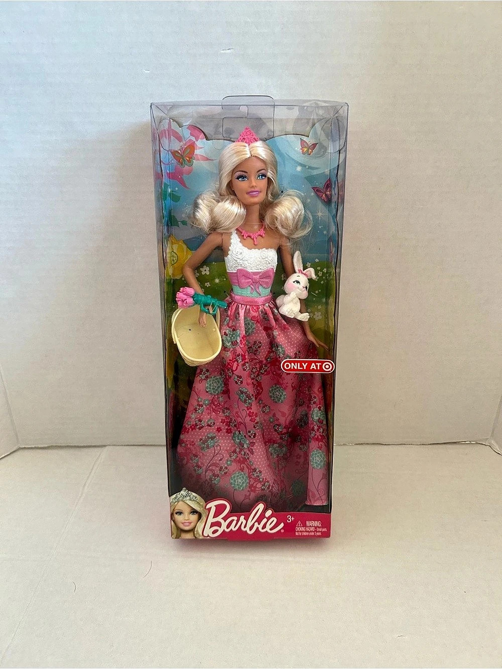 Barbie Easter Flower Barbie Doll in Pink & White NWT